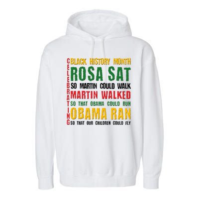 Celebrating Black History Month Rosa Martin Obama Garment-Dyed Fleece Hoodie