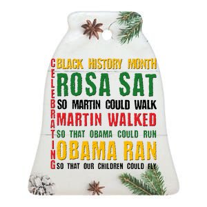 Celebrating Black History Month Rosa Martin Obama Ceramic Bell Ornament