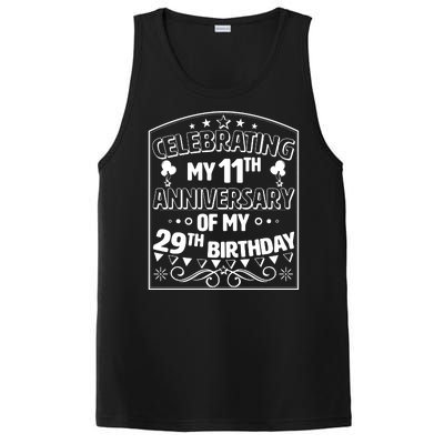 Celebrating My 11th Anniversary of My 29th Birthday 40th Birthday PosiCharge Competitor Tank