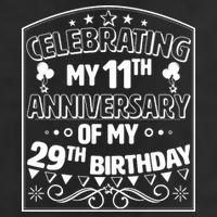 Celebrating My 11th Anniversary of My 29th Birthday 40th Birthday Golf Towel