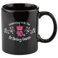 Celebrating With The 40th Birthday Queen 11oz C Handle Ceramic Mug