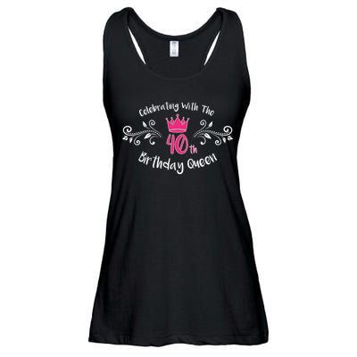 Celebrating With The 40th Birthday Queen Ladies Essential Flowy Tank