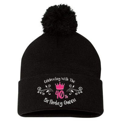 Celebrating With The 40th Birthday Queen Pom Pom 12in Knit Beanie