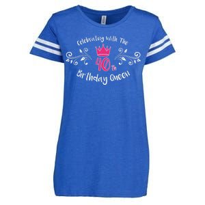 Celebrating With The 40th Birthday Queen Enza Ladies Jersey Football T-Shirt