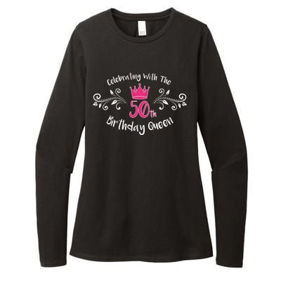 Celebrating With The 50th Birthday Queen Womens CVC Long Sleeve Shirt