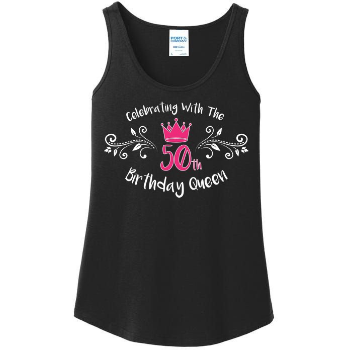 Celebrating With The 50th Birthday Queen Ladies Essential Tank