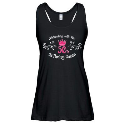 Celebrating With The 50th Birthday Queen Ladies Essential Flowy Tank