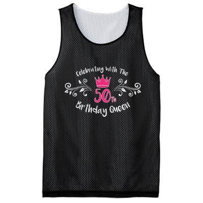 Celebrating With The 50th Birthday Queen Mesh Reversible Basketball Jersey Tank