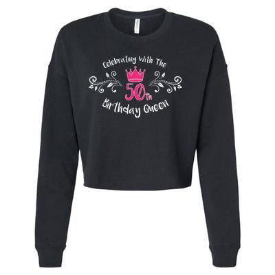 Celebrating With The 50th Birthday Queen Cropped Pullover Crew