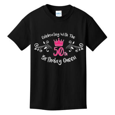 Celebrating With The 50th Birthday Queen Kids T-Shirt