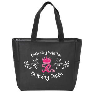 Celebrating With The 50th Birthday Queen Zip Tote Bag