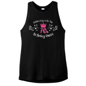 Celebrating With The 70th Birthday Queen Ladies PosiCharge Tri-Blend Wicking Tank