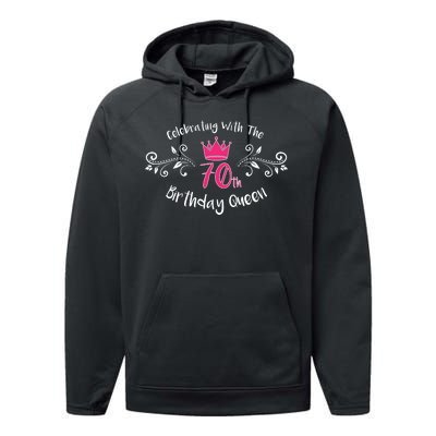 Celebrating With The 70th Birthday Queen Performance Fleece Hoodie