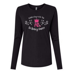 Celebrating With The 70th Birthday Queen Womens Cotton Relaxed Long Sleeve T-Shirt