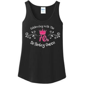 Celebrating With The 70th Birthday Queen Ladies Essential Tank