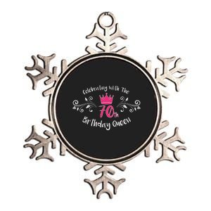 Celebrating With The 70th Birthday Queen Metallic Star Ornament