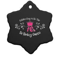 Celebrating With The 70th Birthday Queen Ceramic Star Ornament