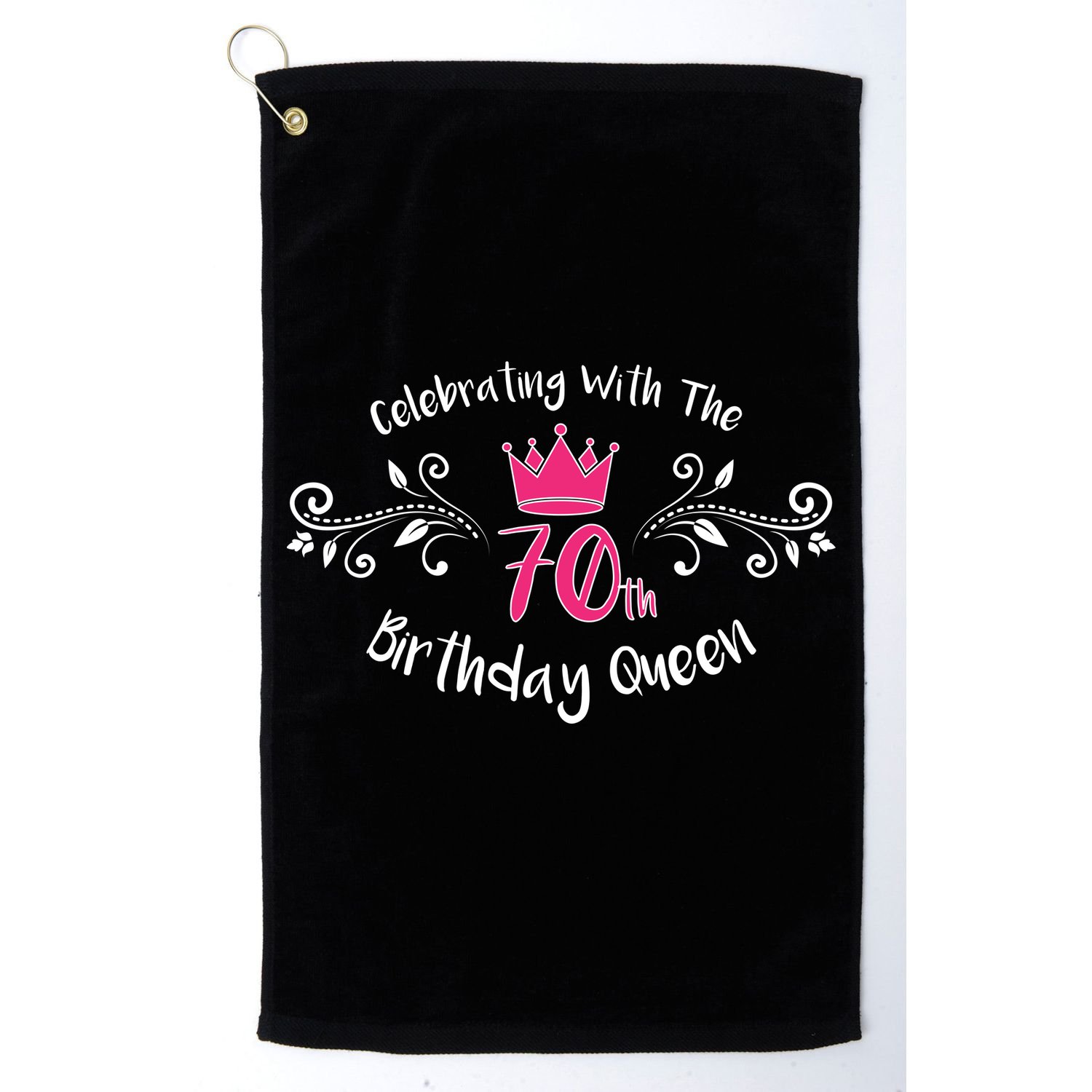 Celebrating With The 70th Birthday Queen Golf Towel