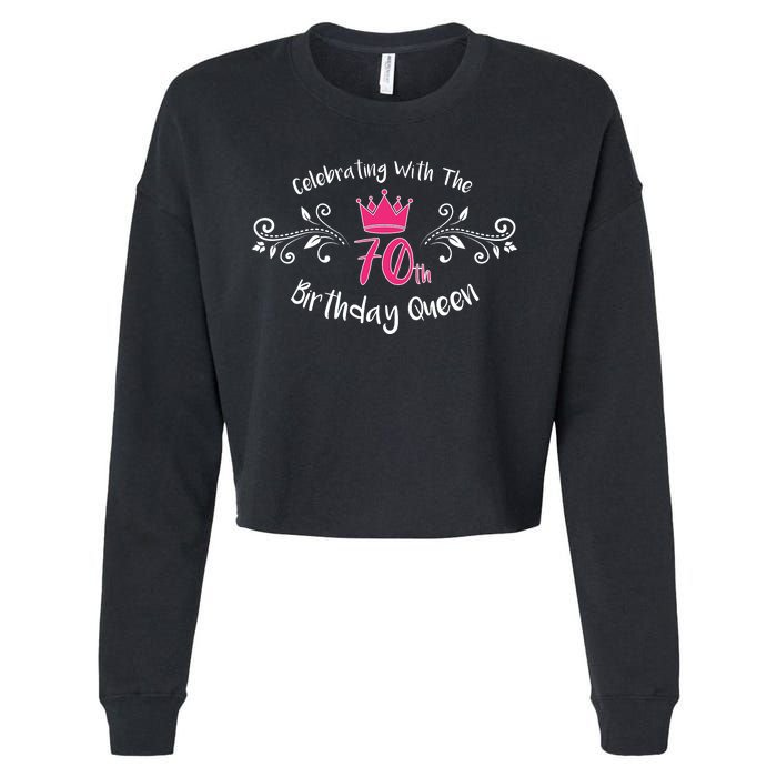 Celebrating With The 70th Birthday Queen Cropped Pullover Crew