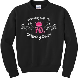 Celebrating With The 70th Birthday Queen Kids Sweatshirt