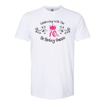 Celebrating With The 70th Birthday Queen Softstyle CVC T-Shirt