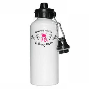 Celebrating With The 70th Birthday Queen Aluminum Water Bottle