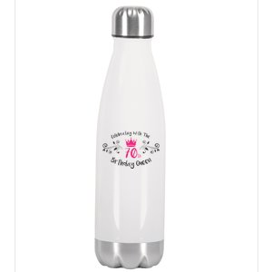 Celebrating With The 70th Birthday Queen Stainless Steel Insulated Water Bottle