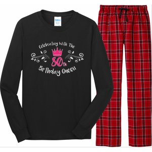 Celebrating With The 80th Birthday Queen Long Sleeve Pajama Set