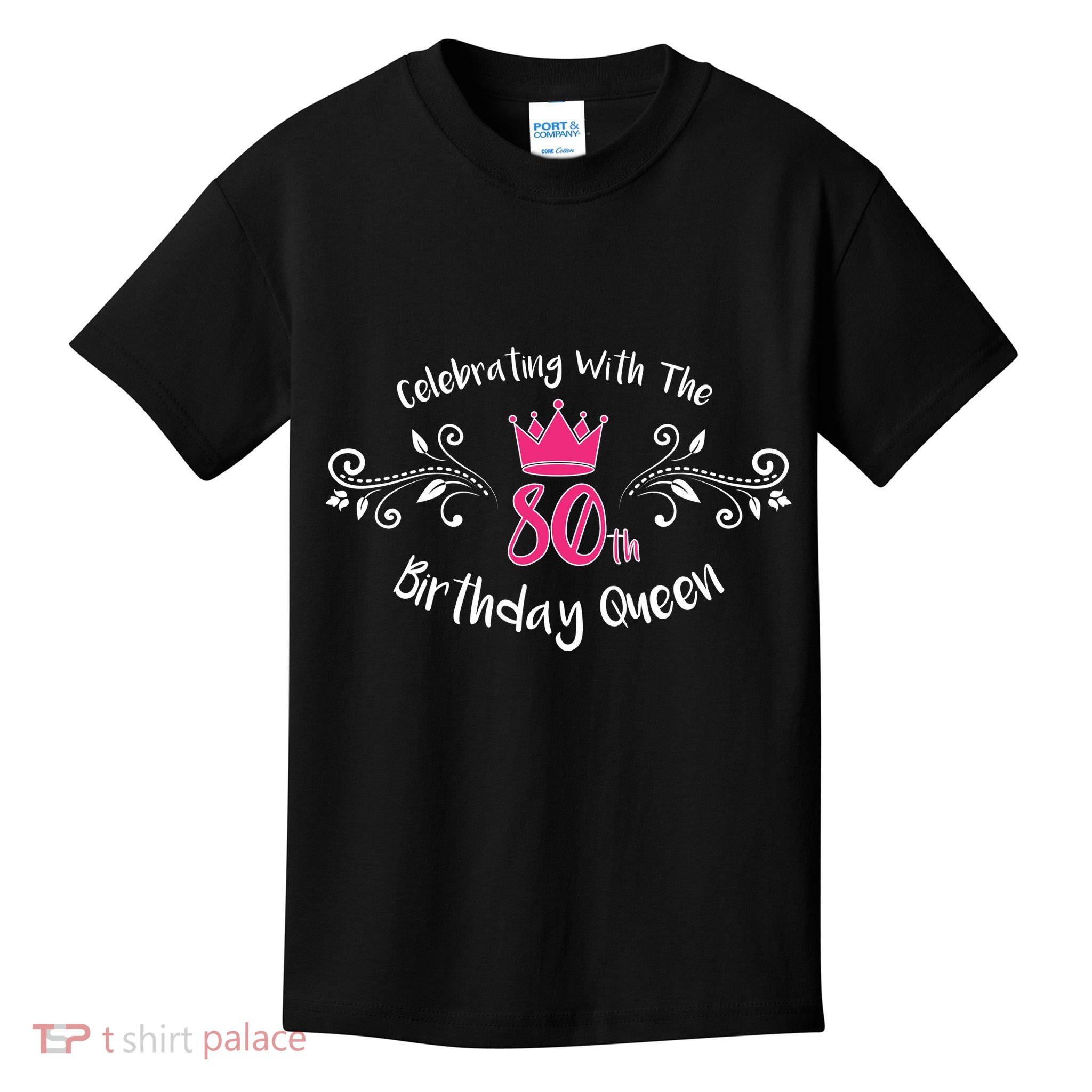 Celebrating With The 80th Birthday Queen Kids T-Shirt