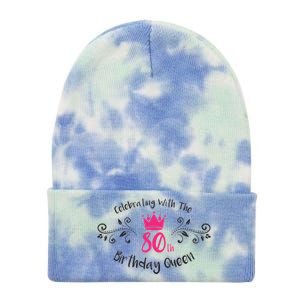 Celebrating With The 80th Birthday Queen Tie Dye 12in Knit Beanie