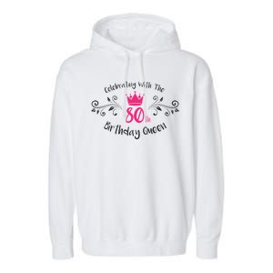 Celebrating With The 80th Birthday Queen Garment-Dyed Fleece Hoodie