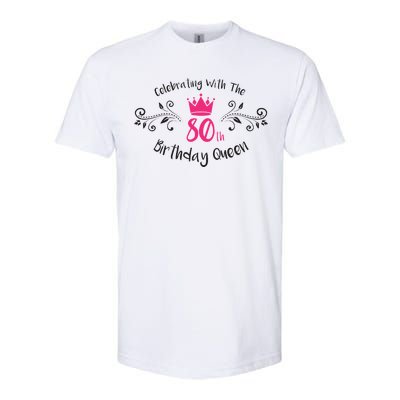 Celebrating With The 80th Birthday Queen Softstyle® CVC T-Shirt