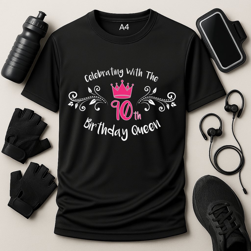 Celebrating With The 90th Birthday Queen Cooling Performance Crew T-Shirt