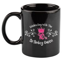 Celebrating With The 90th Birthday Queen 11oz C Handle Ceramic Mug