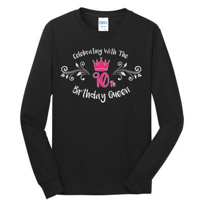 Celebrating With The 90th Birthday Queen Tall Long Sleeve T-Shirt