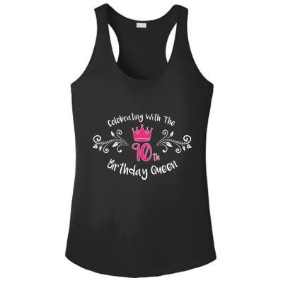 Celebrating With The 90th Birthday Queen Ladies PosiCharge Competitor Racerback Tank