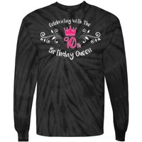 Celebrating With The 90th Birthday Queen Tie-Dye Long Sleeve Shirt