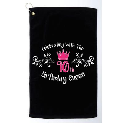 Celebrating With The 90th Birthday Queen Golf Towel