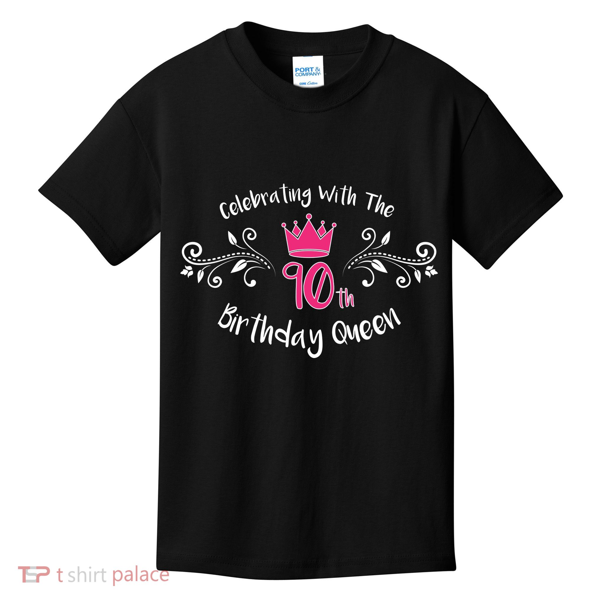 Celebrating With The 90th Birthday Queen Kids T-Shirt
