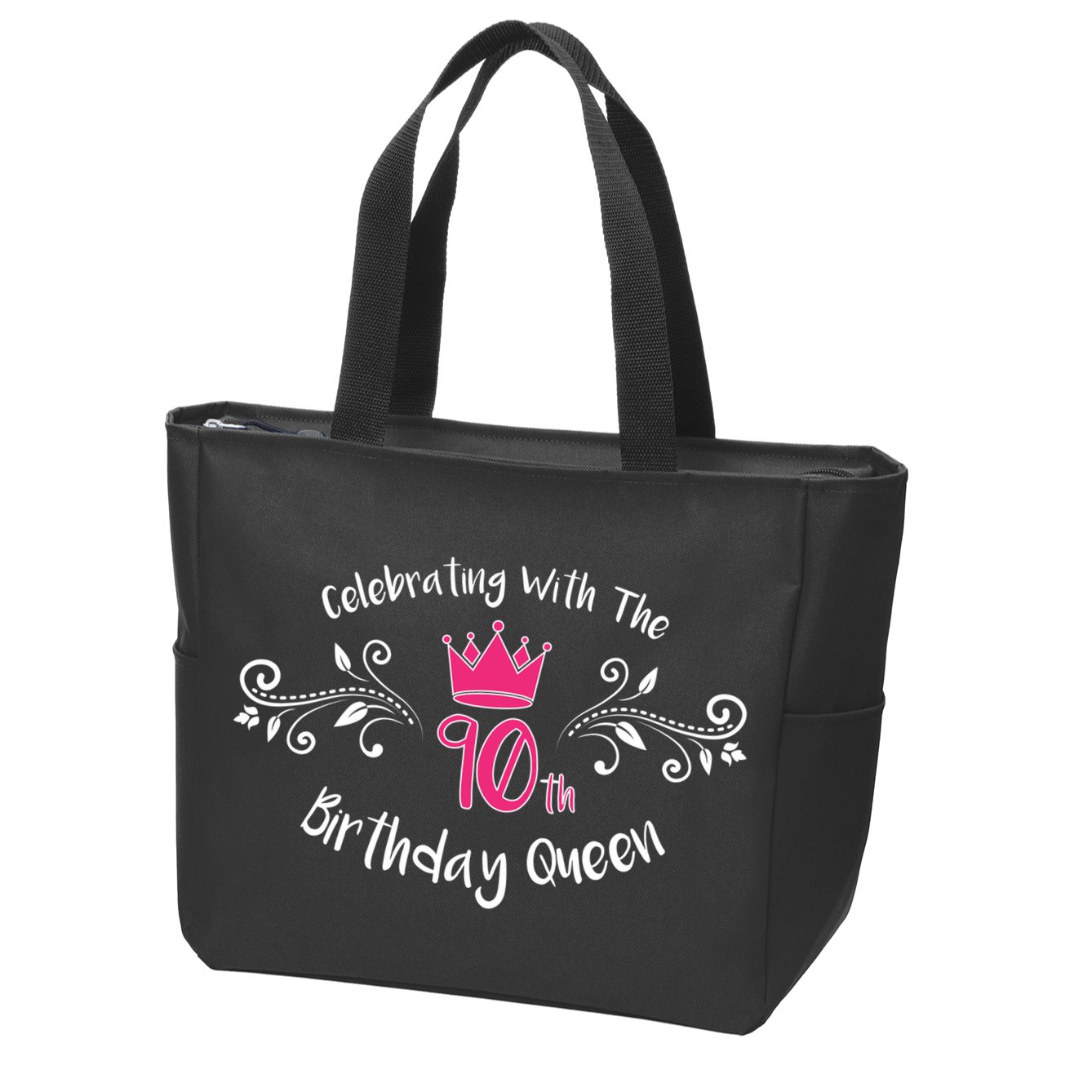 Celebrating With The 90th Birthday Queen Zip Tote Bag