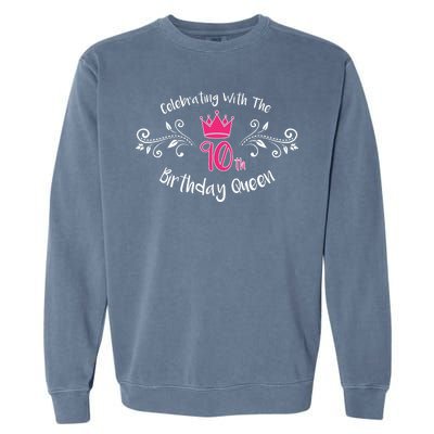 Celebrating With The 90th Birthday Queen Garment-Dyed Sweatshirt