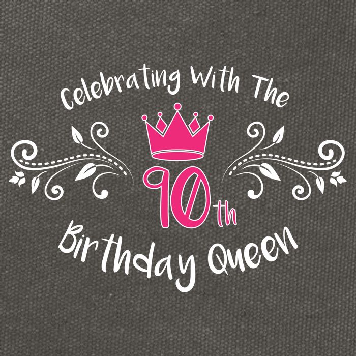 Celebrating With The 90th Birthday Queen Cotton Canvas Backpack