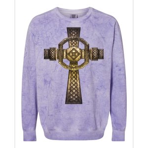 Celtic Irish Cross Colorblast Crewneck Sweatshirt