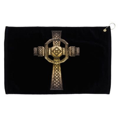 Celtic Irish Cross Grommeted Golf Towel