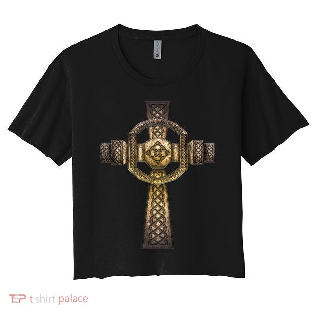 Celtic Irish Cross Crop Top