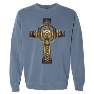 Celtic Irish Cross Garment-Dyed Sweatshirt