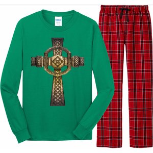 Celtic Irish Cross Long Sleeve Pajama Set