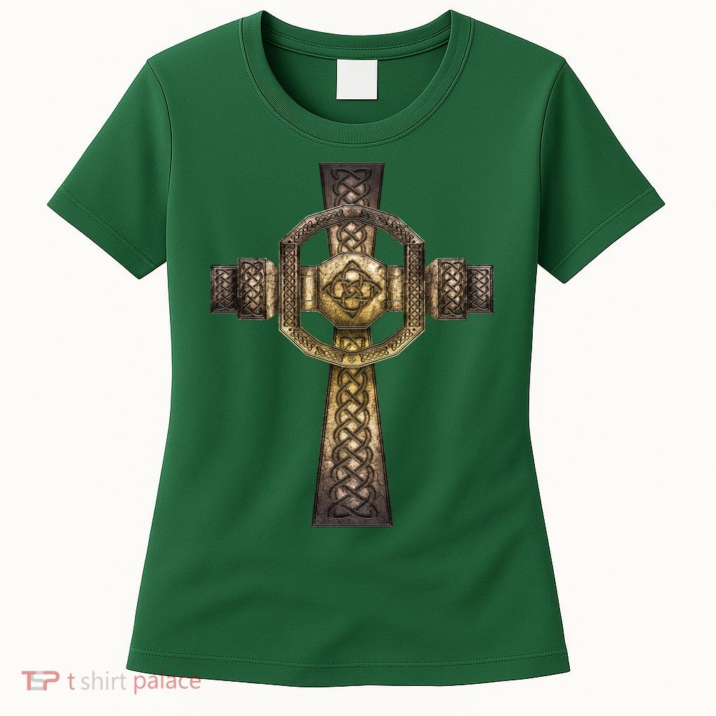 Celtic Irish Cross Womens T-Shirt