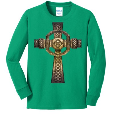 Celtic Irish Cross Kids Long Sleeve Shirt