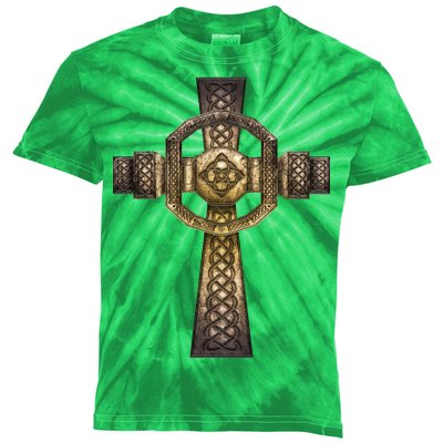 Celtic Irish Cross Kids Tie-Dye T-Shirt